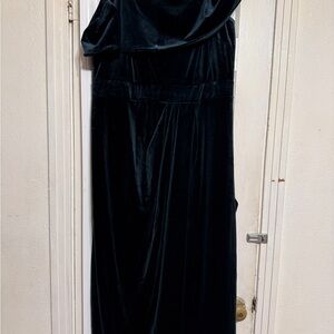 Lulu's Teal Velvet Dress